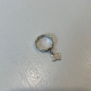 James Avery Sterling Silver Retired Texas dangle ring